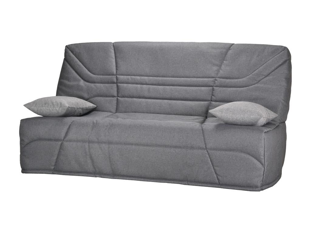 Canapé clic clac tissu avec rangement matelas Boisona 14cm Boisona 193cm-Couleur Bleu marine FMRN47097