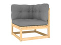 Salon de jardin 9 pcs avec coussins Bois de pin massif GEMV23341