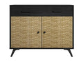 Buffet 2 portes 1 tiroir Noir/Bois - Boisona FPXU10318