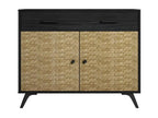 Buffet 2 portes 1 tiroir Noir/Bois - Boisona FPXU10318